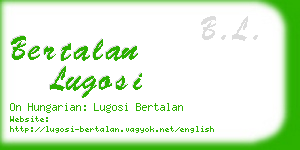 bertalan lugosi business card